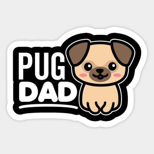 Pug Dad Sticker